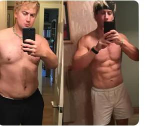 Active healthy man in his 40s taking a daily men's vitality supplement